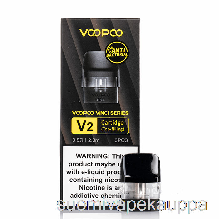 Vape Kauppa Voopoo Drag Nano 2 Vaihtokoteloa 0,8ohm Vinci V2 Patruuna